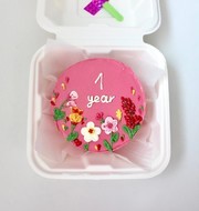 Бенто-торт с цветами на годик