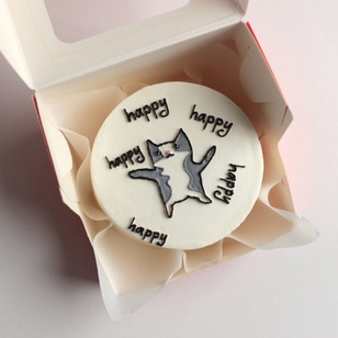 Бенто-торт Котик мем happy happy happy